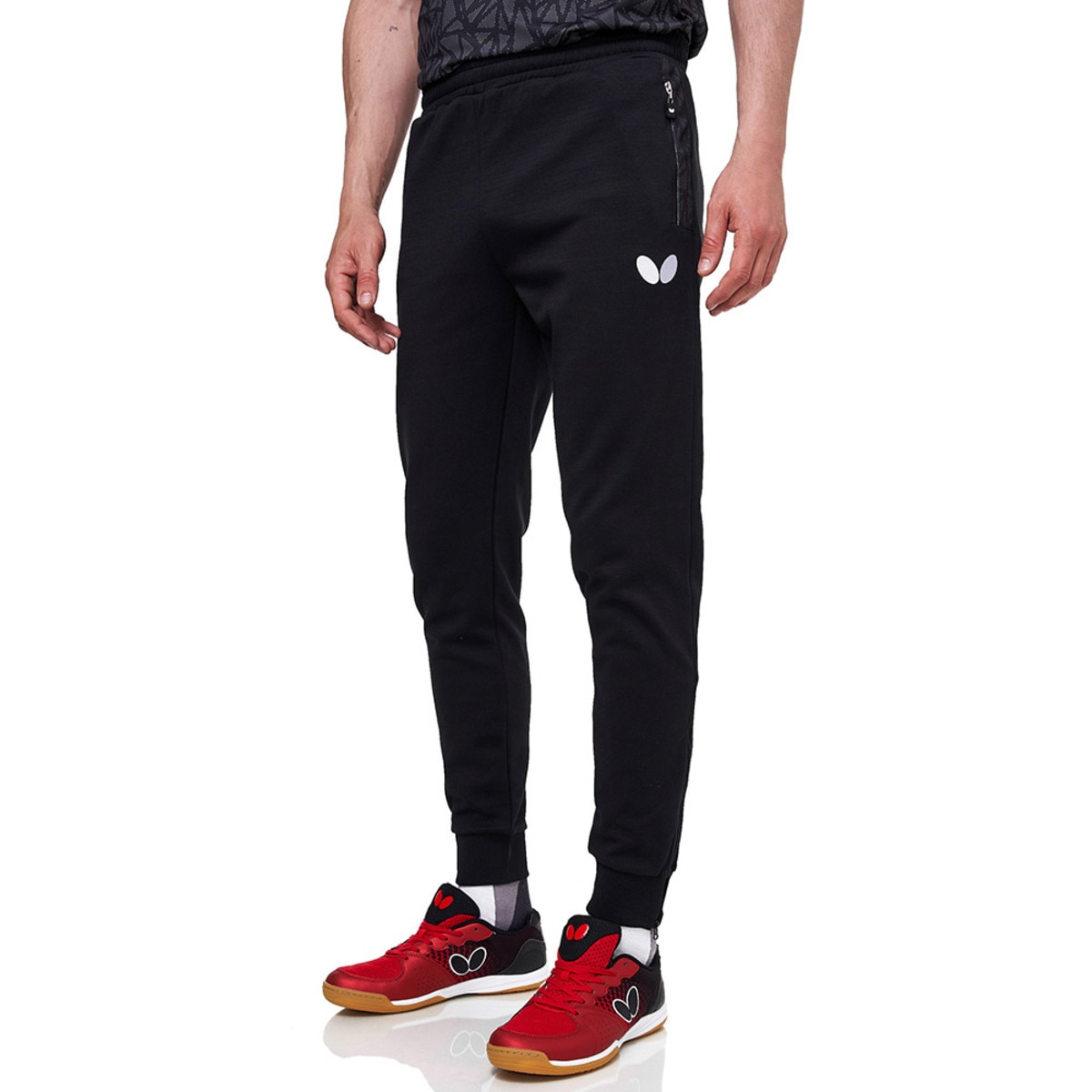 Higo Tracksuit Pants: Black, Model, Side